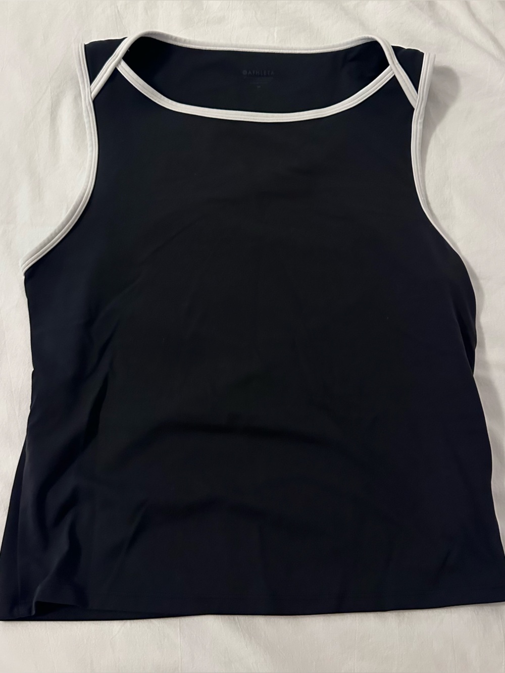 Athleta Black Slip with White Trim